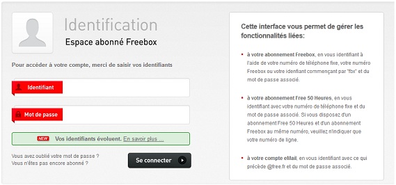 formulaire Free