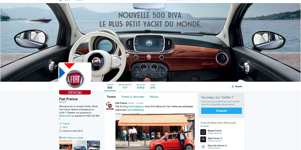 Page Twitter officielle de l'Assistance Fiat
